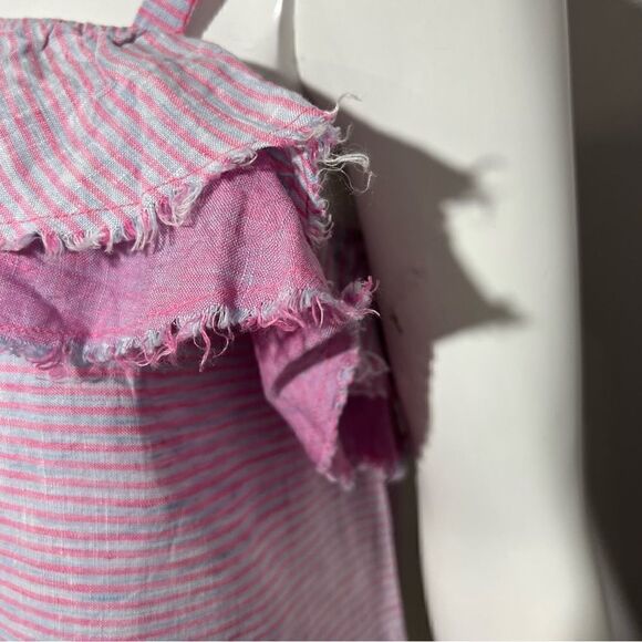 Anthropologie‎ Holding Horses Linen Purple One Shoulder Ruffle Top - XS - Picture 8 of 14